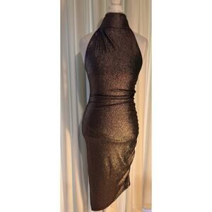 Jewel Badgley Mishka Dress Bodycon Metallic Party Baddie Vegas Mob Wife Y2k